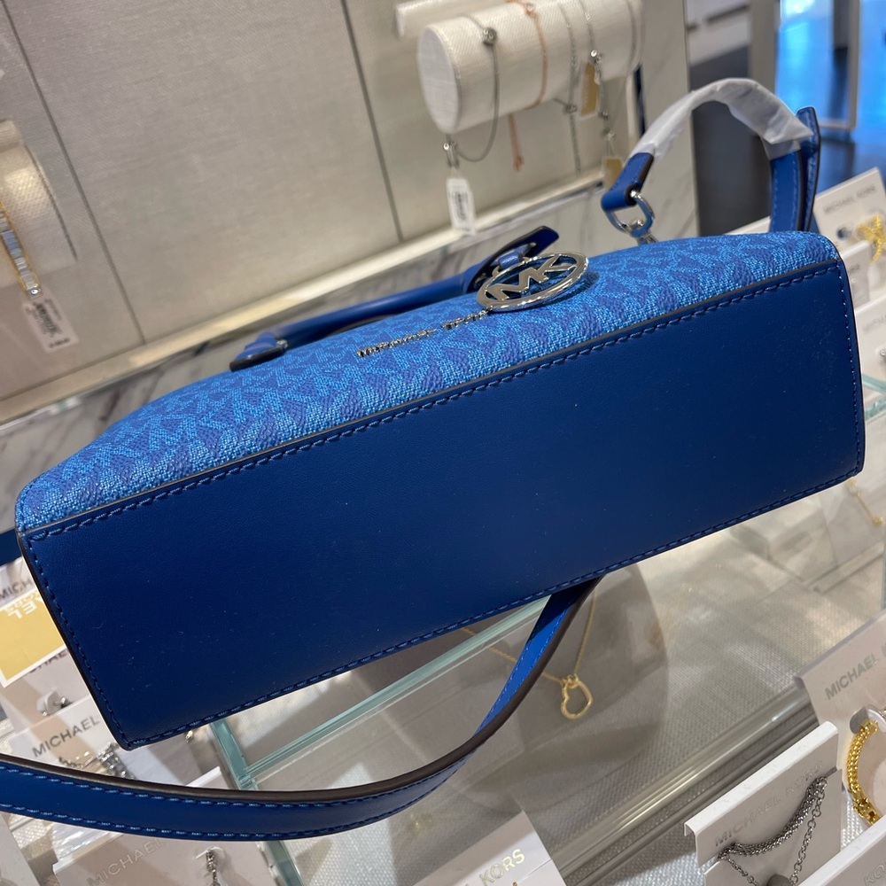MICHAEL KORS Arden Small Top Zip Signature Logo Messenger Bag
Galaxy Blue 
NWT - Picture 9 of 16